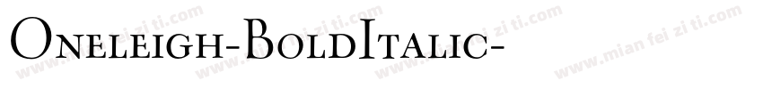 Oneleigh-BoldItalic字体转换