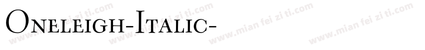 Oneleigh-Italic字体转换