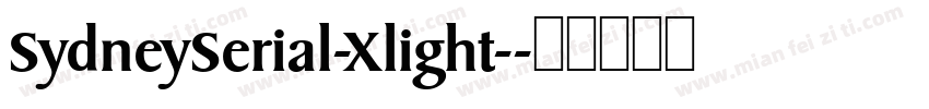 SydneySerial-Xlight-字体转换