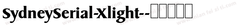SydneySerial-Xlight-字体转换