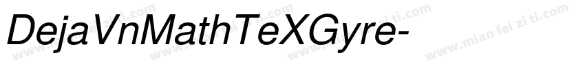 DejaVnMathTeXGyre字体转换