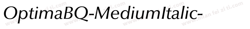 OptimaBQ-MediumItalic字体转换