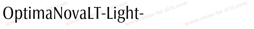 OptimaNovaLT-Light字体转换