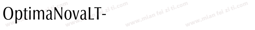 OptimaNovaLT字体转换