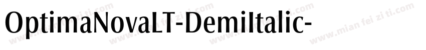 OptimaNovaLT-DemiItalic字体转换