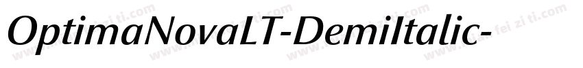 OptimaNovaLT-DemiItalic字体转换