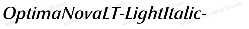 OptimaNovaLT-LightItalic字体转换