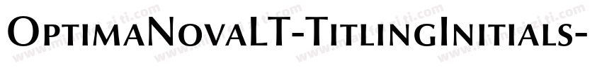 OptimaNovaLT-TitlingInitials字体转换