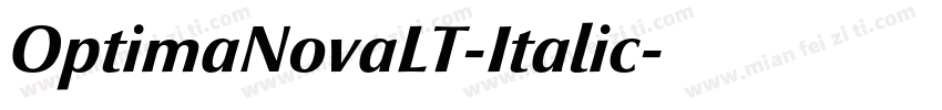 OptimaNovaLT-Italic字体转换