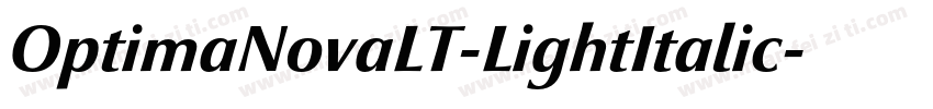 OptimaNovaLT-LightItalic字体转换