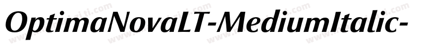 OptimaNovaLT-MediumItalic字体转换