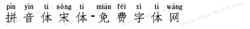 拼音体宋体字体转换