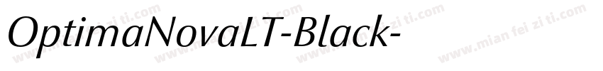 OptimaNovaLT-Black字体转换