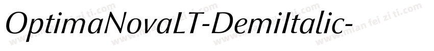 OptimaNovaLT-DemiItalic字体转换