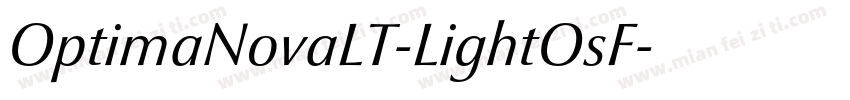 OptimaNovaLT-LightOsF字体转换