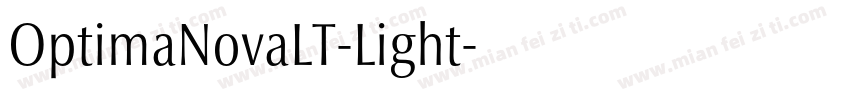 OptimaNovaLT-Light字体转换