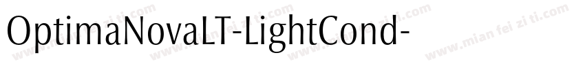 OptimaNovaLT-LightCond字体转换