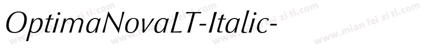 OptimaNovaLT-Italic字体转换