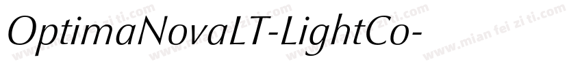 OptimaNovaLT-LightCo字体转换