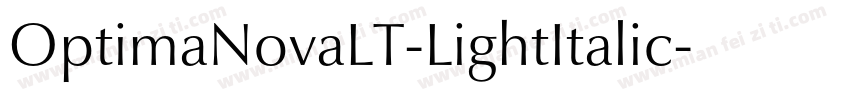 OptimaNovaLT-LightItalic字体转换