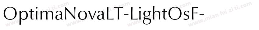 OptimaNovaLT-LightOsF字体转换