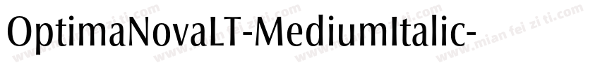 OptimaNovaLT-MediumItalic字体转换