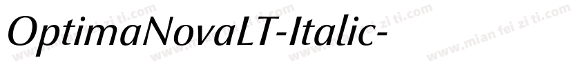 OptimaNovaLT-Italic字体转换