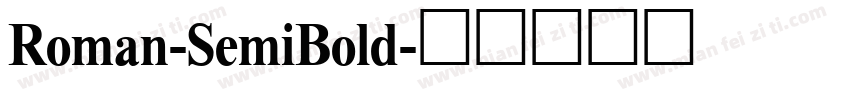 Roman-SemiBold字体转换