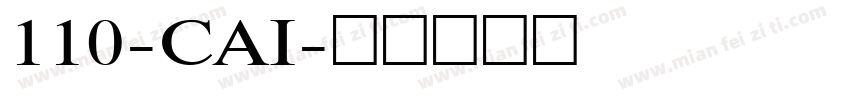 110-CAI字体转换