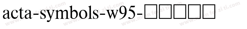 acta-symbols-w95字体转换