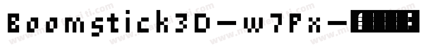 Boomstick3D-w7Px字体转换