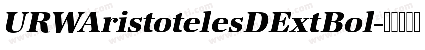 URWAristotelesDExtBol字体转换