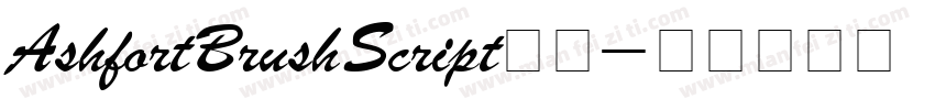 AshfortBrushScript常规字体转换
