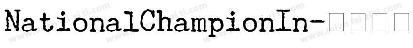 NationalChampionIn字体转换