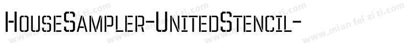 HouseSampler-UnitedStencil字体转换