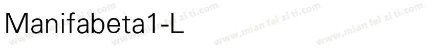 Manifabeta1-Light字体转换