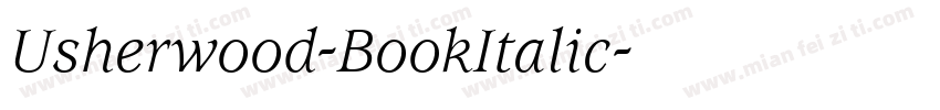 Usherwood-BookItalic字体转换