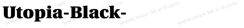 Utopia-Black字体转换