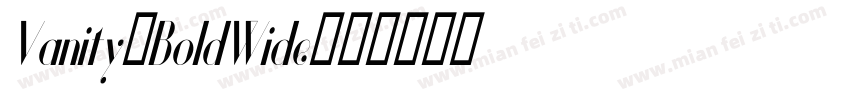 Vanity-BoldWide字体转换