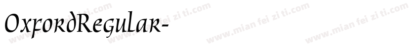 OxfordRegular字体转换