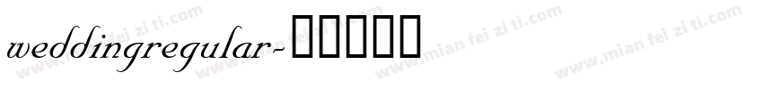 weddingregular字体转换