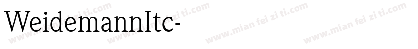 WeidemannItc字体转换