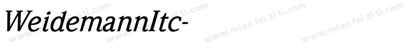 WeidemannItc字体转换