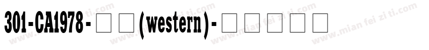 301-CA1978-普通(western)字体转换