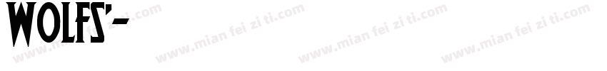 wolfs’字体转换