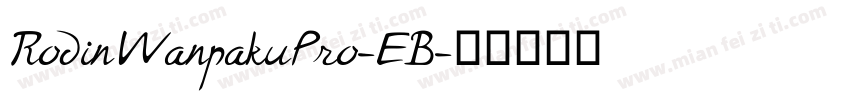 RodinWanpakuPro-EB字体转换