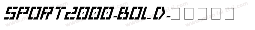 Sport2000-Bold字体转换
