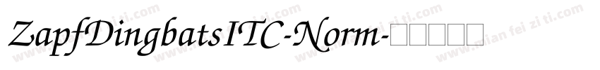 ZapfDingbatsITC-Norm字体转换