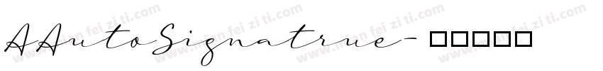 AAutoSignatrue字体转换