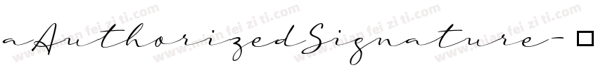 aAuthorizedSignature字体转换